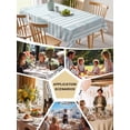 thumbnail image 5 of Sky Blue Striped Coastal Table Cloth, Nautical Beach Starfish Shell Waterproof Tablecloth for Rectangle Tables, Reusable Washable Fabric Table Cover for Restaurant Kitchen Dining Tables 52"x70", 5 of 6