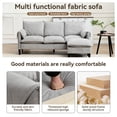 thumbnail image 3 of Timbernest Sectional Sofa, 78" L Shaped Couch with Storage Ottoman, 4 Seater Modern Sofa for Living Room, Light Gray, 3 of 7