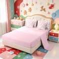 thumbnail image 3 of Manfei Merry Xmas 7 Pieces Full Size Bedding Sets,Farmhouse Santa Claus Full Size Bed in a Bag,Pink Reversible, 3 of 7