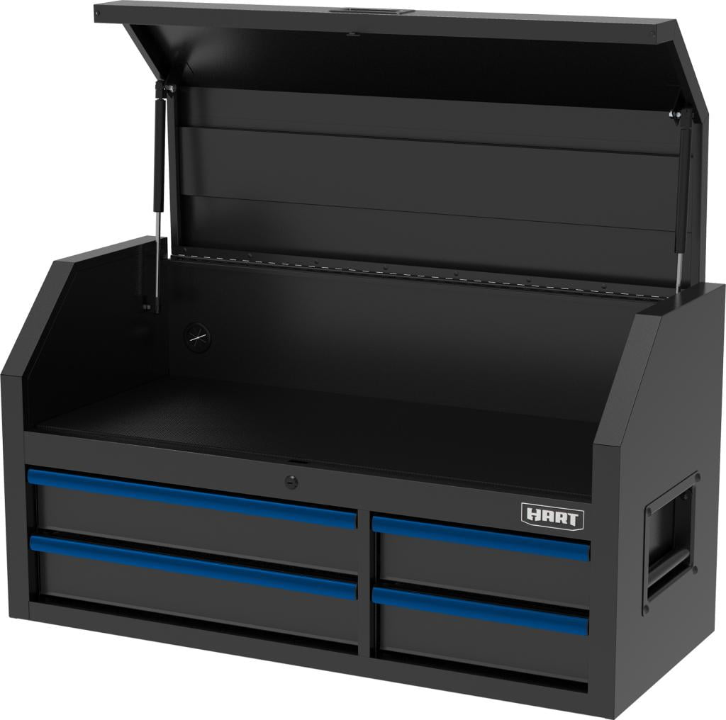 HART 42-Inch 4-Drawer Heavy-Duty Steel Tool Chest, Locking Top Storage for Garage Tools