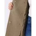 thumbnail image 6 of Women's Plus Size Notched Lapel Double Breasted Long Coat for Stylish Winter Wear 1X Light Brown, 6 of 7