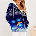 thumbnail image 3 of Sudadera con capucha de manga larga para mujer, informal, con capucha, para exteriores y chaquetas, a la moda, con estampado, de manga larga, con bolsillos, 3 of 6