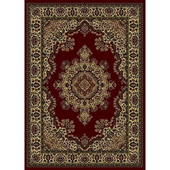 Radici Usa Castello Area Rug 1191 Burgundy Medallion Floral 7' 9" x 11' Rectangle
