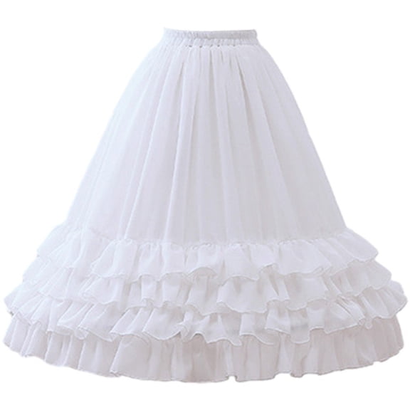 Vjnyvs White Bridal Wedding Petticoat Tulle Underskirt for Women Prom Dress