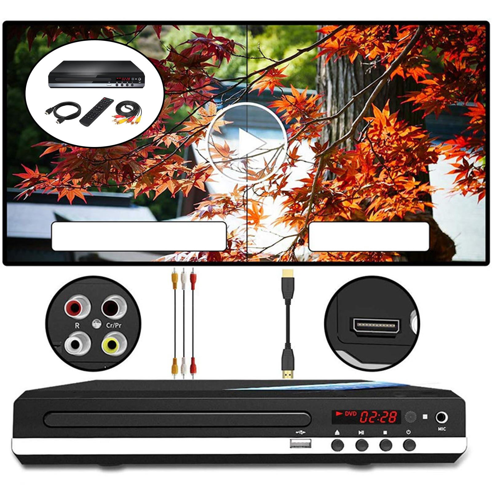 Compact UHD 1080P CD Player USB Input 