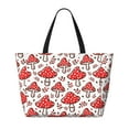 thumbnail image 2 of Balery Amanita Red Mushroom Beach Travel Bag - Water-Resistant, Large Capacity Lightweight Tote with 7 Pockets for Women and Men - Perfect for Beach, Pool, Gym, and Travel, 2 of 7