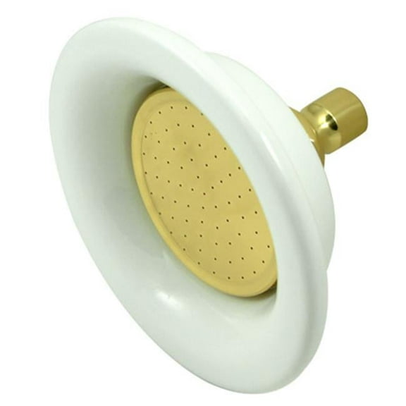 8 Inch Diameter Ceramic Shower Head - Polished Brass