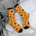 thumbnail image 5 of Logiee Brown Wood Grain Sunflower A Print Adult Socks for Men & Women,Calf Socks, Ankle Socks,Boots Socks,Breathable Casual Sock,Unisex Crew Socks, 5 of 6
