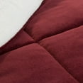 thumbnail image 4 of Lavish Home 3 Piece Sherpa/Fleece Comforter Set - F/Q - Burgundy, 4 of 4
