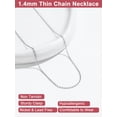 thumbnail image 7 of FOCALOOK Chain Necklace for Women Stainless Steel Silver Hypoallergenic Rolo Cable Replacement Chains for Pendant Jewelry Gift for Girlfriend 1.4MM 20", 7 of 7