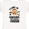 thumbnail image 4 of Inktastic Monkey I Love Hanging out with My Cousin Boys or Girls Long Sleeve Baby Bodysuit, 4 of 5