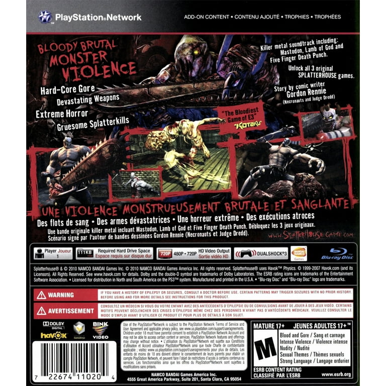 Splatterhouse ps3 deals