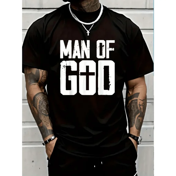 100% Cotton Man Of God I Jesus T-Shirt Women's Men Graphic