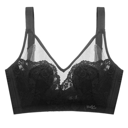 

Womens Bra Thin Plus Size No Steel Rim No Sponge Thin Shoulder Strap Cute Elegant Solid Color Sports Underwear For Women