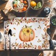 thumbnail image 6 of Sunflower Sunflower Placemats Set of 6 Eucalyptus Leaf Rose Heat Insulated Linen Place Mats, Washable Stain-Proof Table Mats for Dining Tables Holiday Decor 13x19inch, 6 of 9