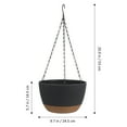 thumbnail image 2 of 10 Inch Hanging Planter, 2 Pack Plant Hanger Indoor Outdoor, Self Watering Plant Pot Hanging Baskets Holder Plants for Garden Home-Gray, 2 of 8