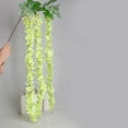 thumbnail image 4 of Wisteria Vine Artificial Flowers for Home Wall Decoration, Silk Flower String for Living Room Arrangement, Realistic Hanging Vines for Event Scenery Decor, A Bunch of Red Artificial Vine Flowers, 4 of 8