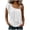 White, variant on Posijego Ruffle Tank Tops for Women One Shoulder Elegant Blouses Casual Summer Shirts Sleeveless Stretch Slim Tank Tops