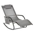 thumbnail image 1 of Outsunny Patio Rocking Chair with Mesh Fabric, Grey, 1 of 10