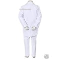 thumbnail image 5 of 6PC BABY TODDLER BOY WEDDING FORMAL PAISLEY TAIL TUXEDO STOLE WHITE S-7 (0M-7yr), 5 of 6