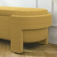 thumbnail image 4 of CoSoTower Linen Fabric Upholstered Bench with Large Storage Space for The Living Room, Entryway and Bedroom,Yellow( 51.5''X20.5''X17'' ), 4 of 9