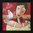 thumbnail image 2 of Geraldine Bandiziol 20x20 Black Modern Wood Framed Wall Art Titled - Peace and Love, 2 of 6
