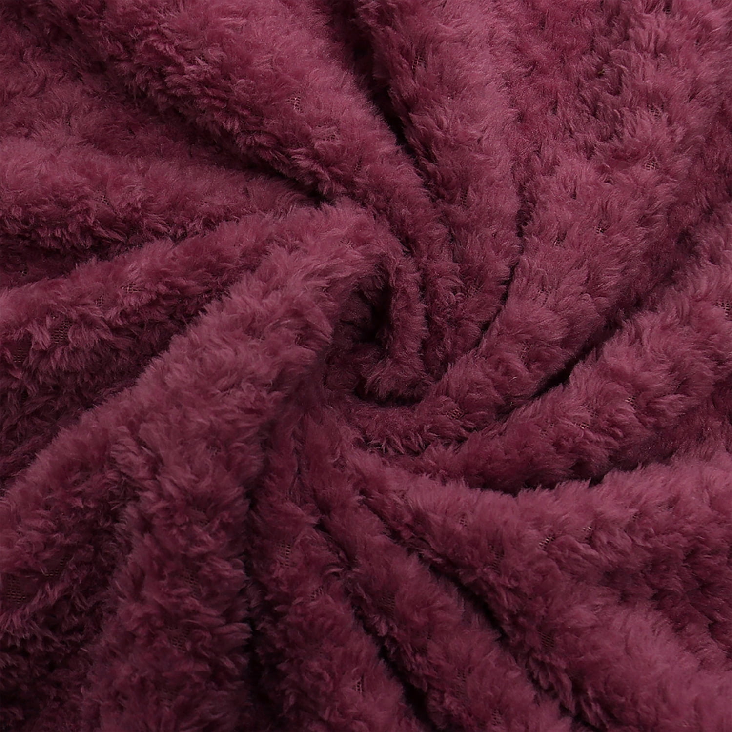 PiccoCasa Soft Microfiber Plush Flannel Blanket Luxury Bed Blanket, Burgundy Twin (60"x78")