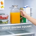 thumbnail image 4 of 1 Gallon Square Glass Pitcher with Lid Water Pitcher for Fridge Borosilicate Glass Carafe for Hot and Cold Beverage Jug with Handle for Iced Tea Coffee Juice, 4 of 11