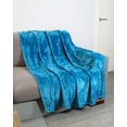 thumbnail image 6 of Lux Decor Collection Twin Size Fleece Bed Blanket - All Seasons Soft, Fuzzy & Cozy - Plush Microfiber Blankets for Home & Travel (60x80, Blue), 6 of 8
