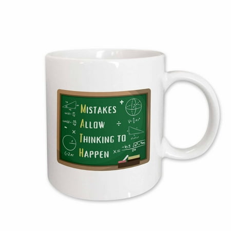 3drose, Math - Mistakes Allow Thinking to Happen - Mathematics Teacher Student, 11oz Mug