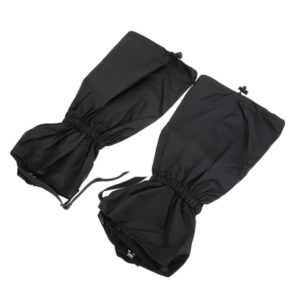CIMAXIC 1Pair Black Anti-Snow Outdoor Leg Covers with Sole Buckle for Hiking