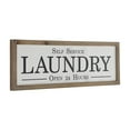 thumbnail image 5 of DecMode White Metal Laundry Sign Wall Decor with Wood Frame, 5 of 11