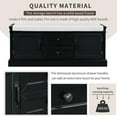 thumbnail image 3 of MODERNLUXE 42.5" Large Shoe Bench with 2 Drawers and 2 Cabinets, Solid Wood Shoe Rack Entryway Bench with Removable Cushion for Entryway Hallway and Living Room,Black, 3 of 8