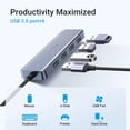 thumbnail image 2 of Hub USB C UGREEN de 4 puertos USB 3.0 para portátil MacBook Pro, 2 of 9