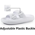 thumbnail image 2 of Weweya Sandals for Women and Men - Pillow Slippers - Double Buckle Adjustable Slides - EVA Flat Sandals, 2 of 6