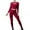 Watermelon Red, variant on Chbgutlmr Workout Sets for Women Long Sleeve Cutout Crop Tops High Waist Leggings Pants Gym Athletic 2 Piece Outfits