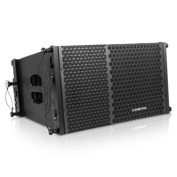 Sound Town ZETHUS Series 10" Two-Way Line Array Loudspeaker System with Titanium Compression Driver, Full Range/Bi-amp Switchable (ZETHUS-110)