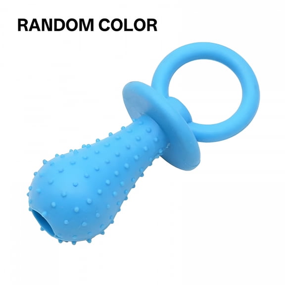 BESTSKY 2026 New Pet Pacifier Toy Rubber Puppy Dog Cat Molar Pacifier Tooth Cleaning Toy with Bell Inside (Random Color),For Dental Care,Chewing,Play,Puppy Training,Cat Entertainment