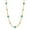 Green, variant on 1928 Jewelry Emerald Channel Crystal Fancy Chain Link Necklace For Women 24"