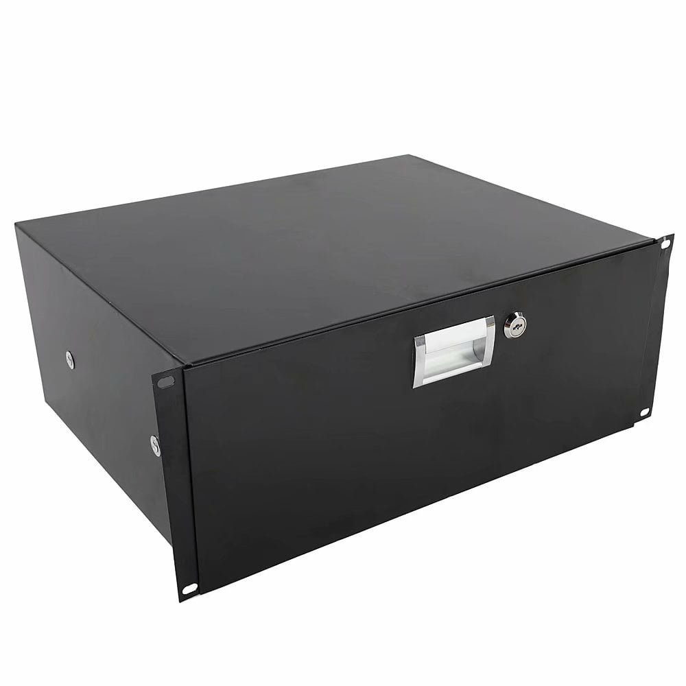 Seismic Audio-New 4 Space Rack Case Drawer with Lock and Key-4 Units 4U