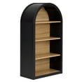 thumbnail image 3 of Tcbosik 4-Tier Arched Bookshelf, Farmhouse Display Storage Rack, Bookcase with Open Shelves, Indoor Plant Stand for Home Office, Black, 3 of 9