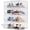 8 packs, variant on XX-Large Shoe Sneaker Storage Boxes for Size 14, Stackable & Thicken Clear Plastic Shoe Organizers 6 Packs for Entryway Closet Under Bed, Shoe Storage Cabinets Container Display Case w/ Door