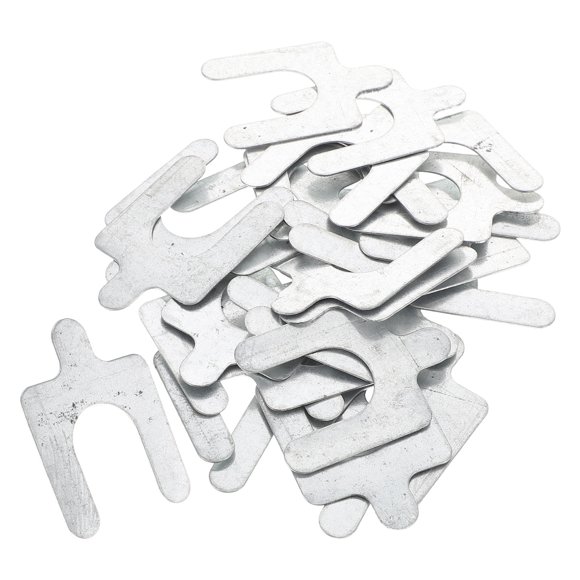 LOLIPPYY 50Pcs U Shaped Steel Shims for Automotive Maintenance and Adjustment Silver