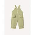 thumbnail image 5 of Cozy Cub Infant Girls' Decorative Patch Buckle Strap Pocket Casual Jumpsuit, 5 of 5
