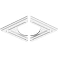 thumbnail image 2 of 14"W x 9 3/8"H x 5"ID x 4 3/4"C x 1"P Diamond Architectural Grade PVC Contemporary Ceiling Medallion, Two Piece, 2 of 11