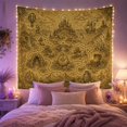 thumbnail image 2 of Vintage Fantasy Treasure Map on Aged Parchment, Adventurous Illustration for Gamers, Enchanted Cartography Wall Art Decor, Housewarming Gift, Tapestry Wall Hanging for Gaming Room and Living Room, 2 of 7