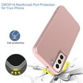 thumbnail image 4 of Nalacover Slim Case for Samsung Galaxy S21,Stylish Triple Layer Protection Hard PC + Soft TPU Silicone Hybrid Shockproof Camera Lens Protective Anti-drop Fit Back Phone Cover.Rosegold, 4 of 7