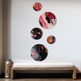 thumbnail image 3 of Designart "Marble Whispers Red and Black V" Abstract Marble Metal Wall Art Set of 5 Piece, 3 of 5