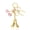 Y347-2 Pink, variant on Gold Plated Initial A Keychain with Pink Glitter Cherry & Bow-Y347-1 color-B