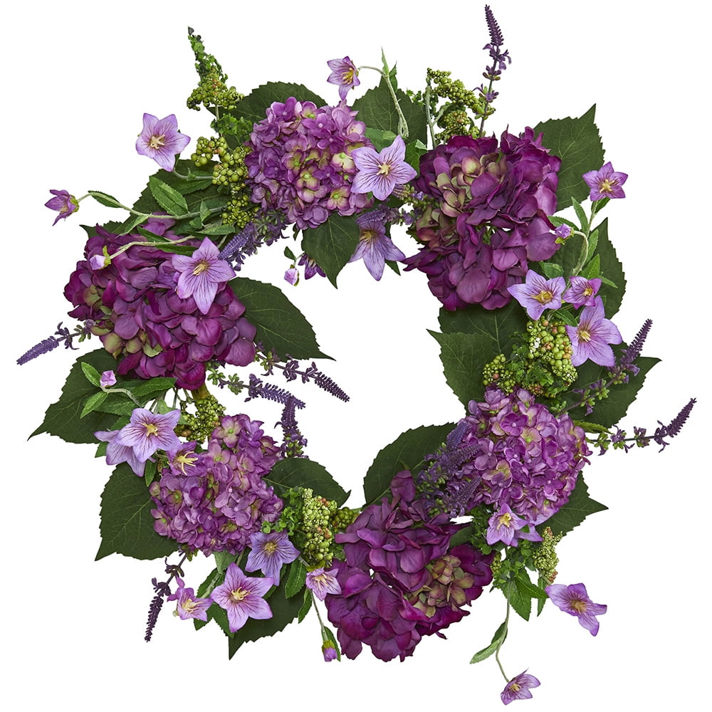 24" Hydrangea Wreath Wreaths